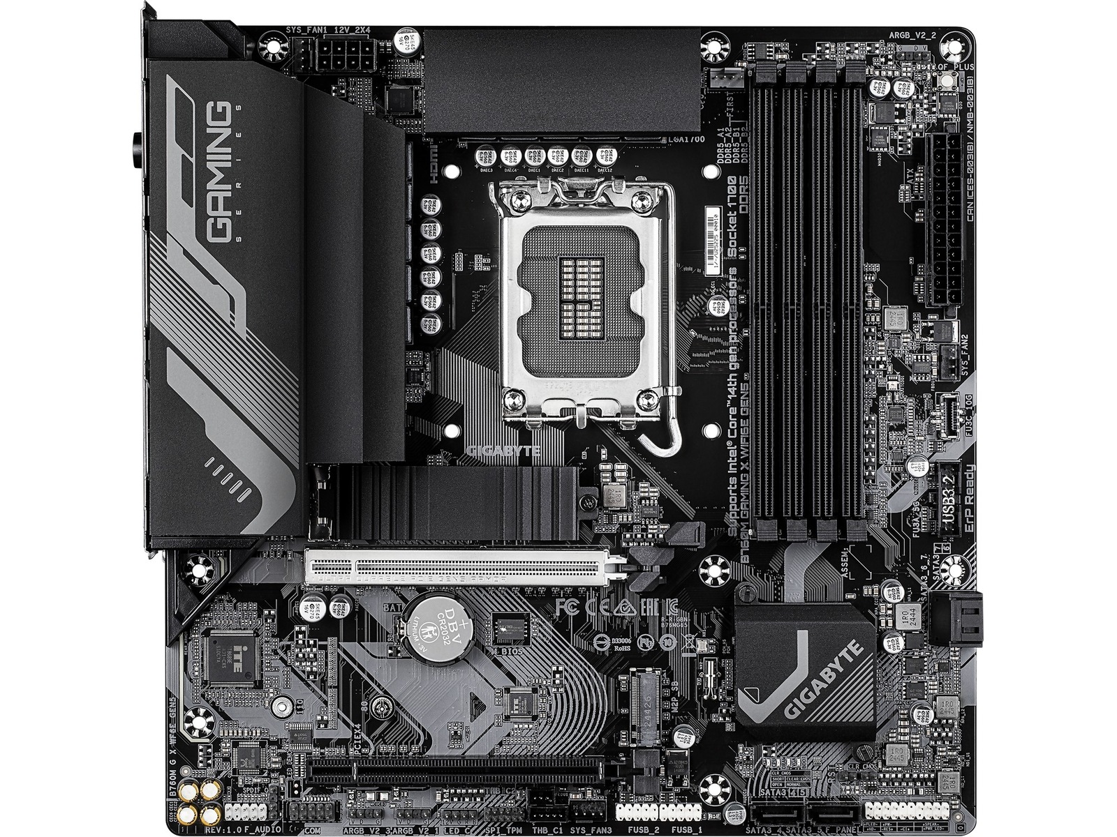 Gigabyte B760M GAMING X WF6E GEN5 moderkort Intel Socket
