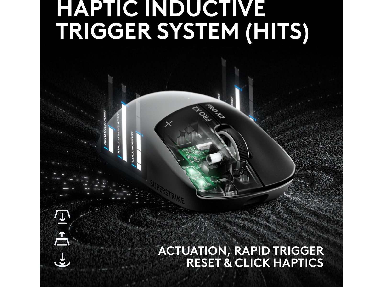 Logitech PRO X 2 SUPERSTRIKE trådlös gamingmus Gamingmus