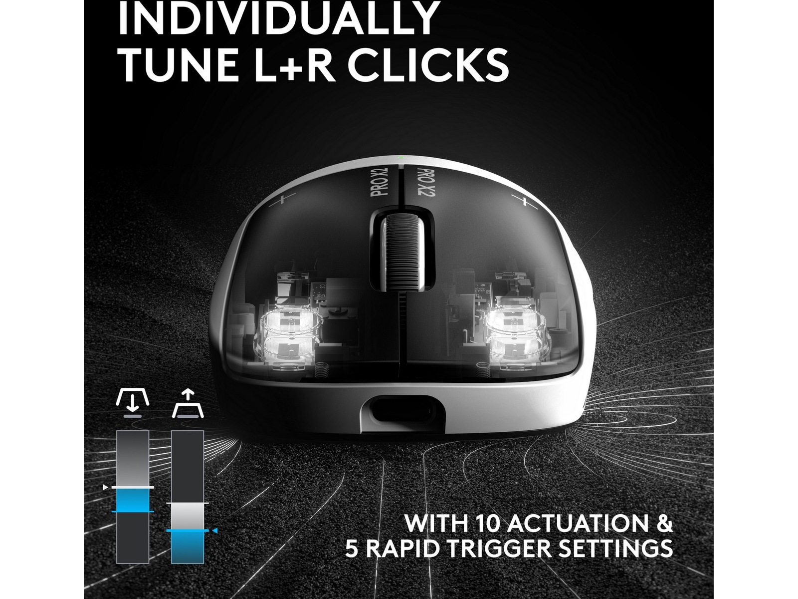 Logitech PRO X 2 SUPERSTRIKE trådlös gamingmus Gamingmus