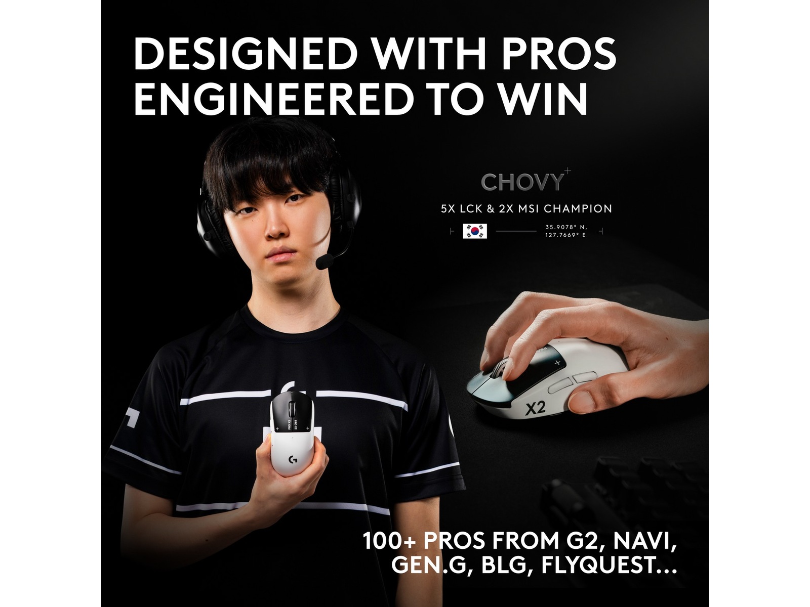 Logitech PRO X 2 SUPERSTRIKE trådlös gamingmus Gamingmus