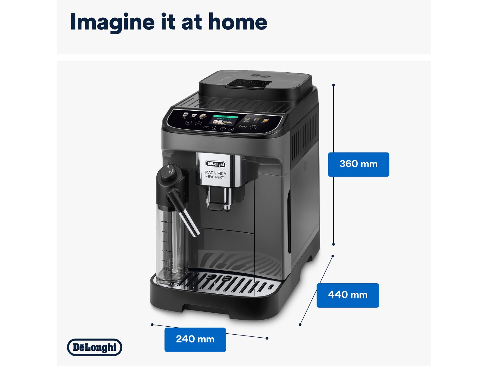 Delonghi Magnifica EVO Next ECAM310.60.B automatisk kaffemaskin (svart) Espressomaskiner