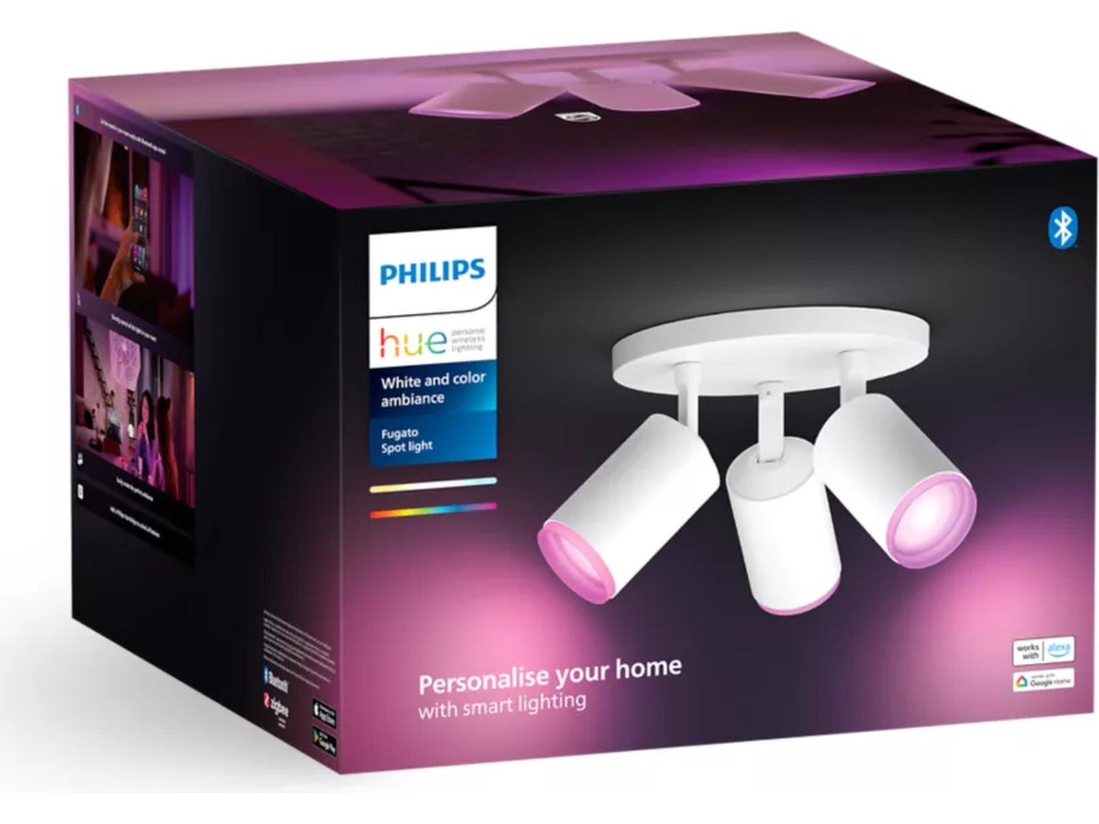 Philips Hue Fugato med 3 spotlights (vit) Taklampa