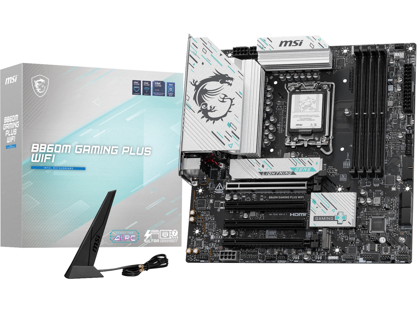 MSI B860M GAMING PLUS WIFI Moderkort Intel Socket