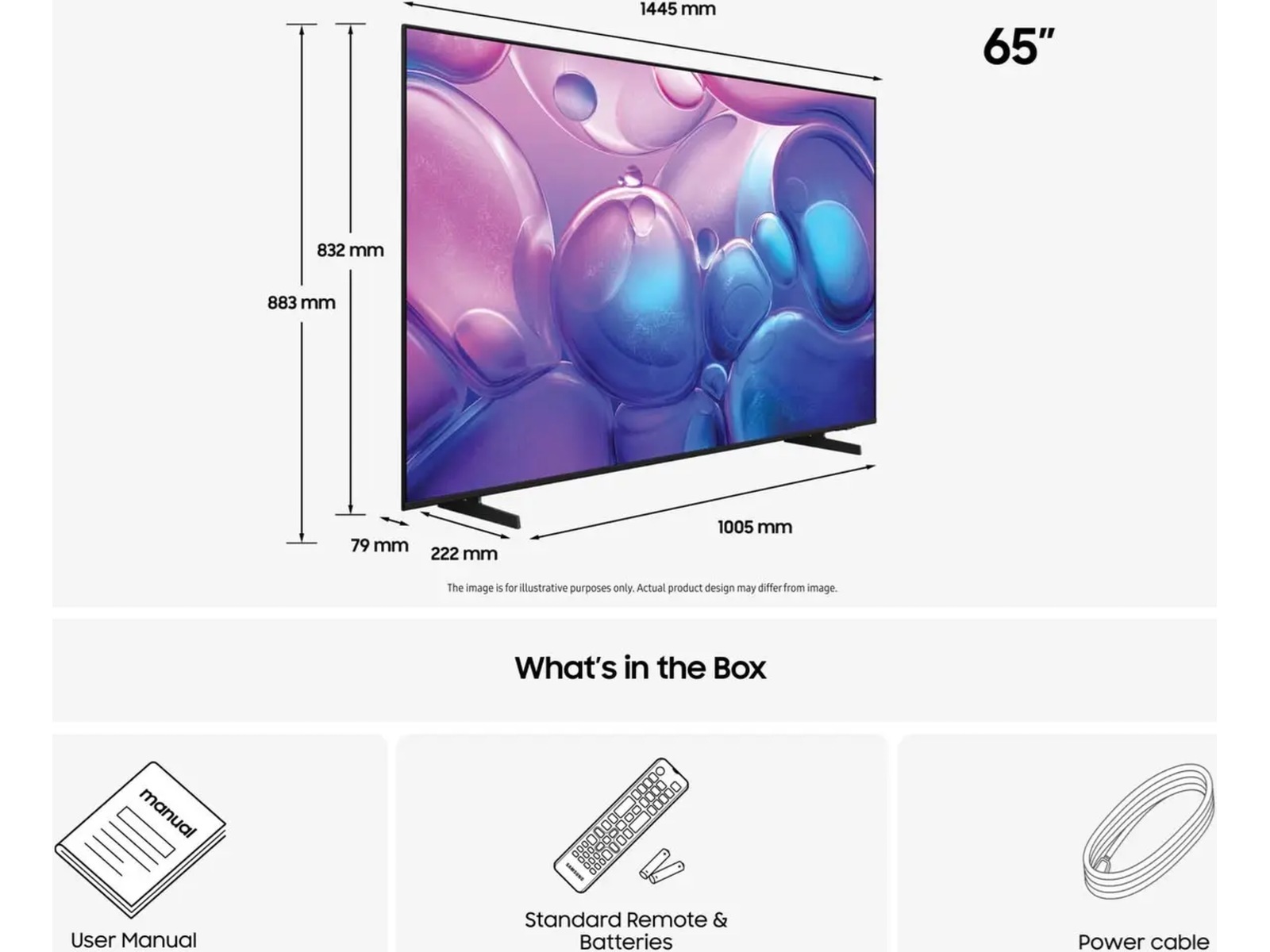 Samsung 65" Q6F QLED 4K smart-tv (2025) 60 - 69 tums TV