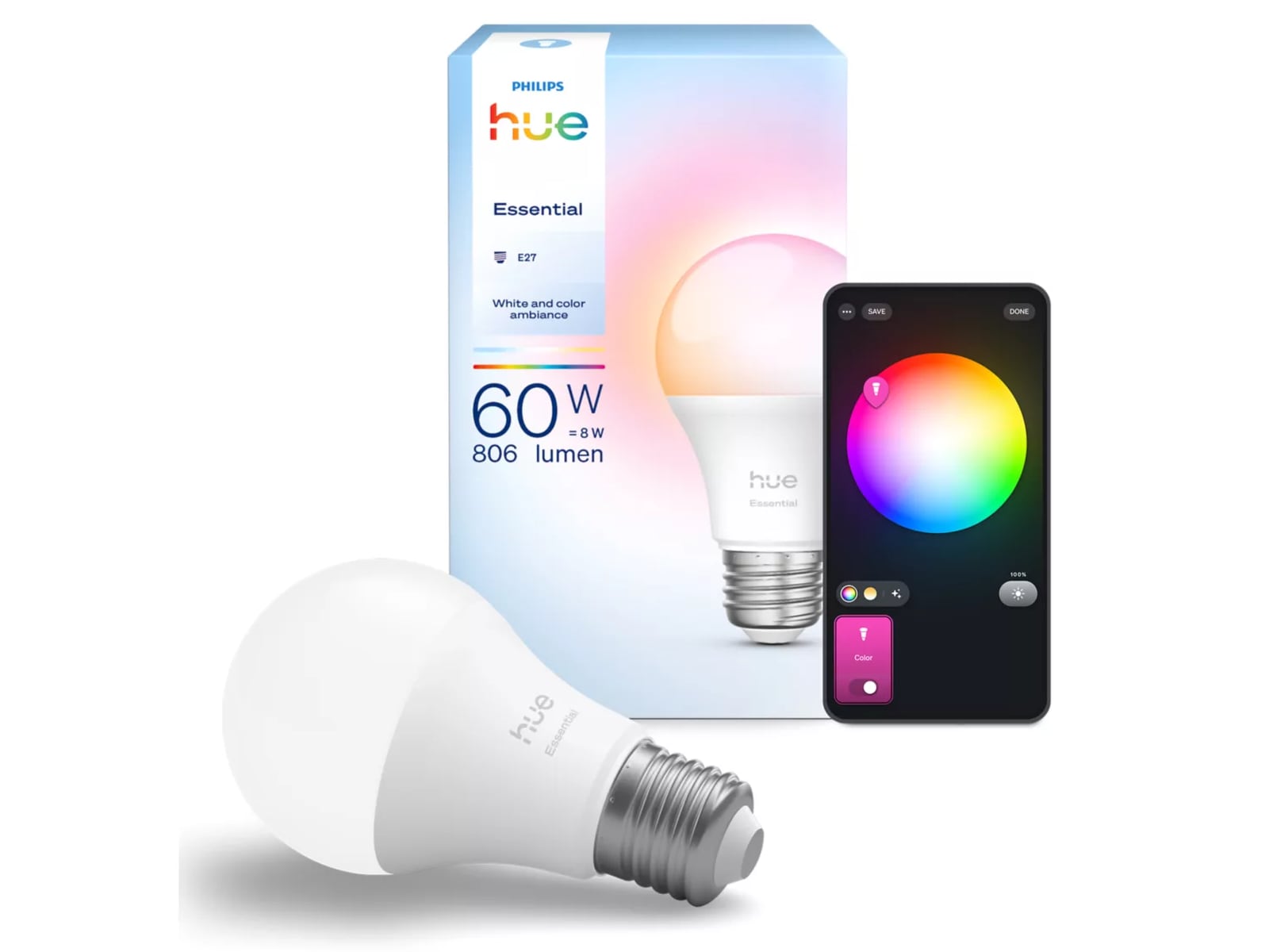 Philips Hue Essential WCA ljuskälla E27 806 lm LED-lampor & glödlampor