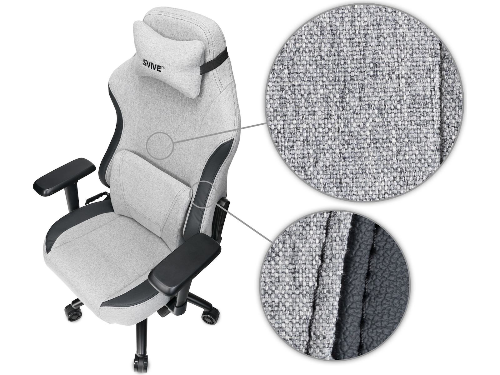 Svive Gemini gamingstol (ljus grå) Gamingstolar