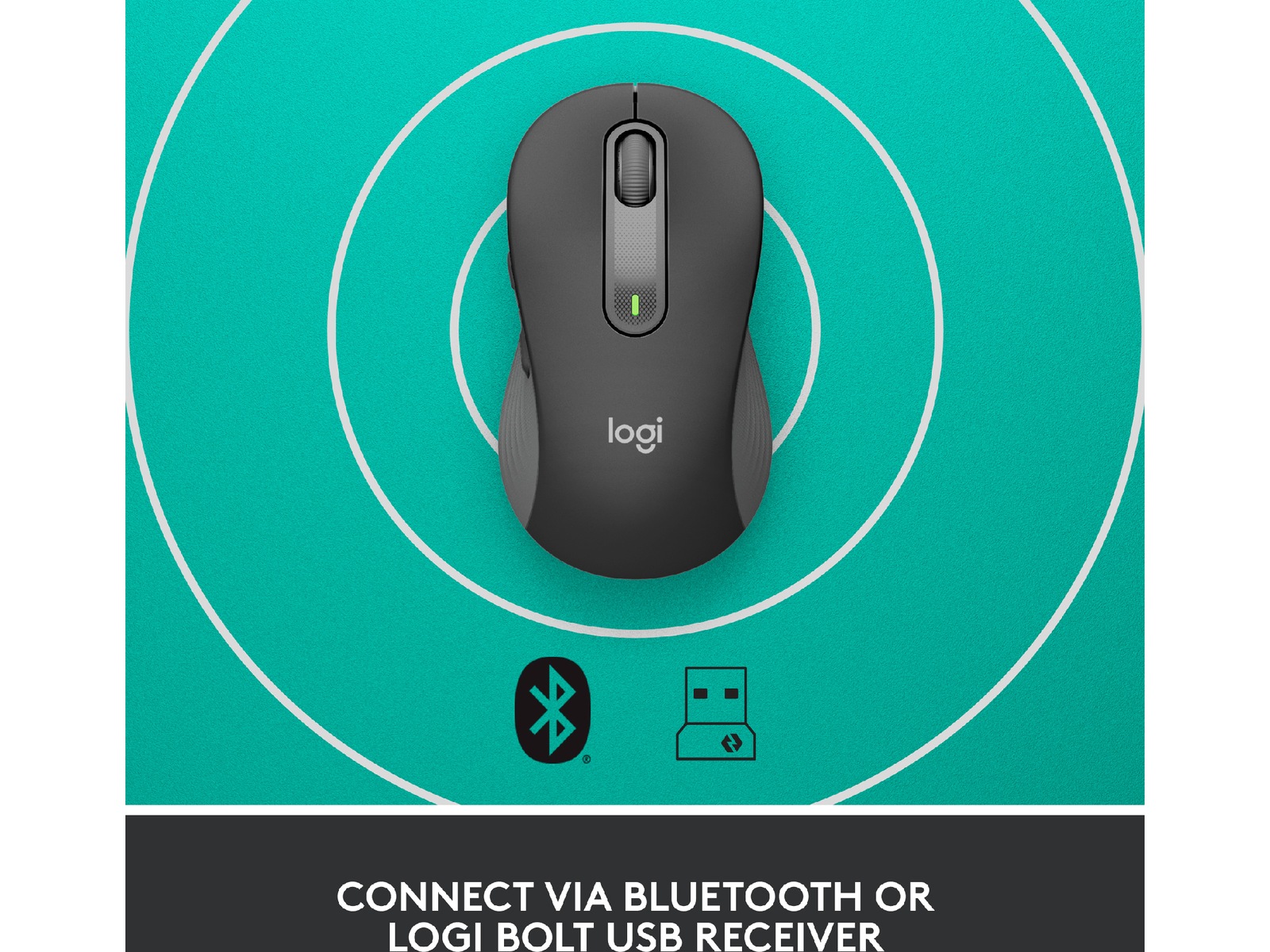Logitech Signature M650 Large  trådlös mus grafitgrå Mus