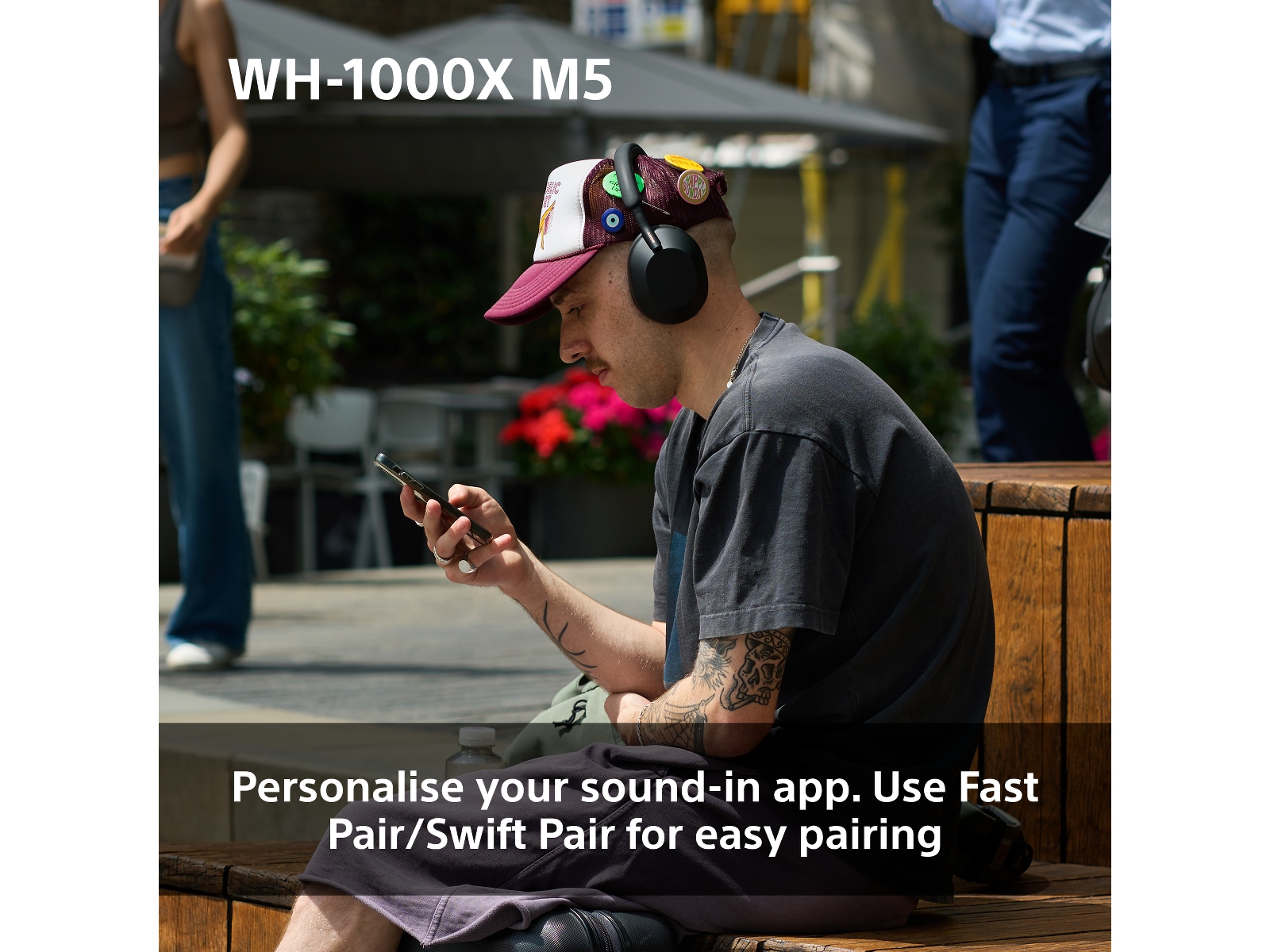 Sony WH-1000XM5 trådlösa hörlurar, Over-Ear (svart) Hörlurar