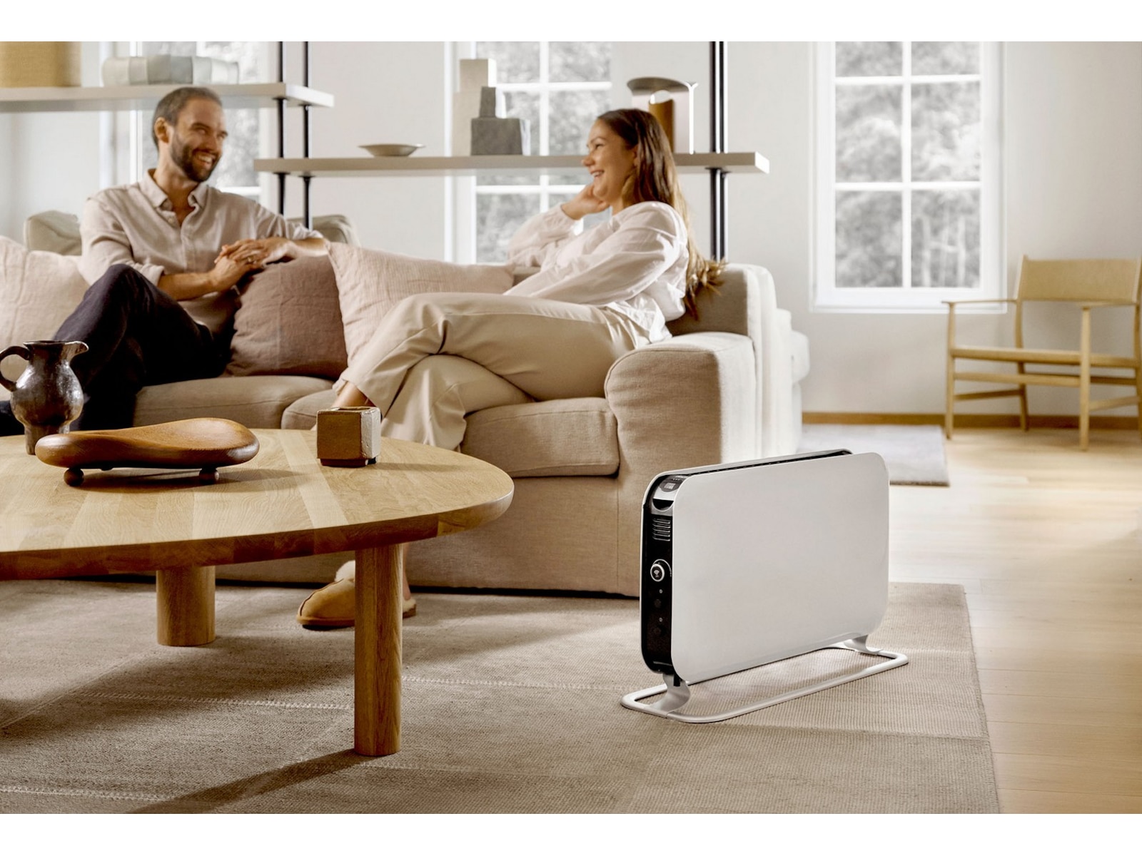 Mill Max WiFi golvelement 1500W (vit) Fristående element