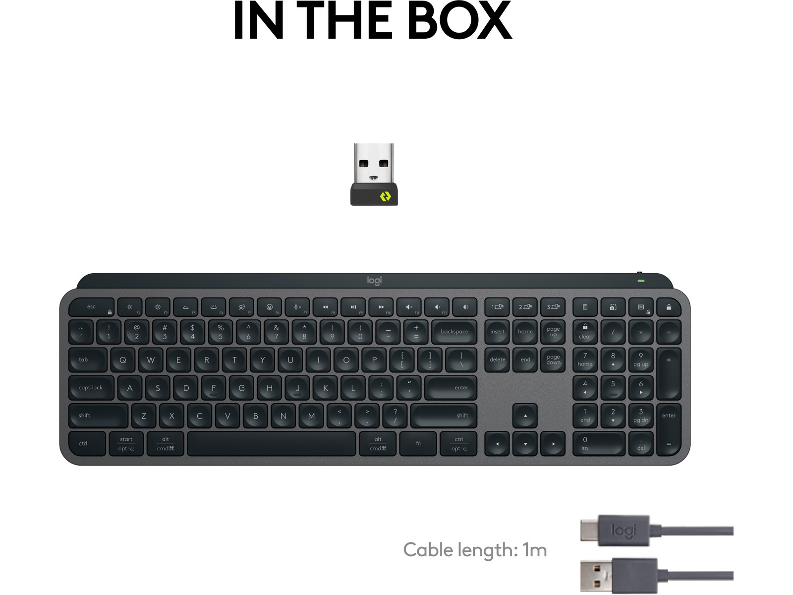 Logitech MX Keys S Trådlöst tangentbord (graphite) Tangentbord