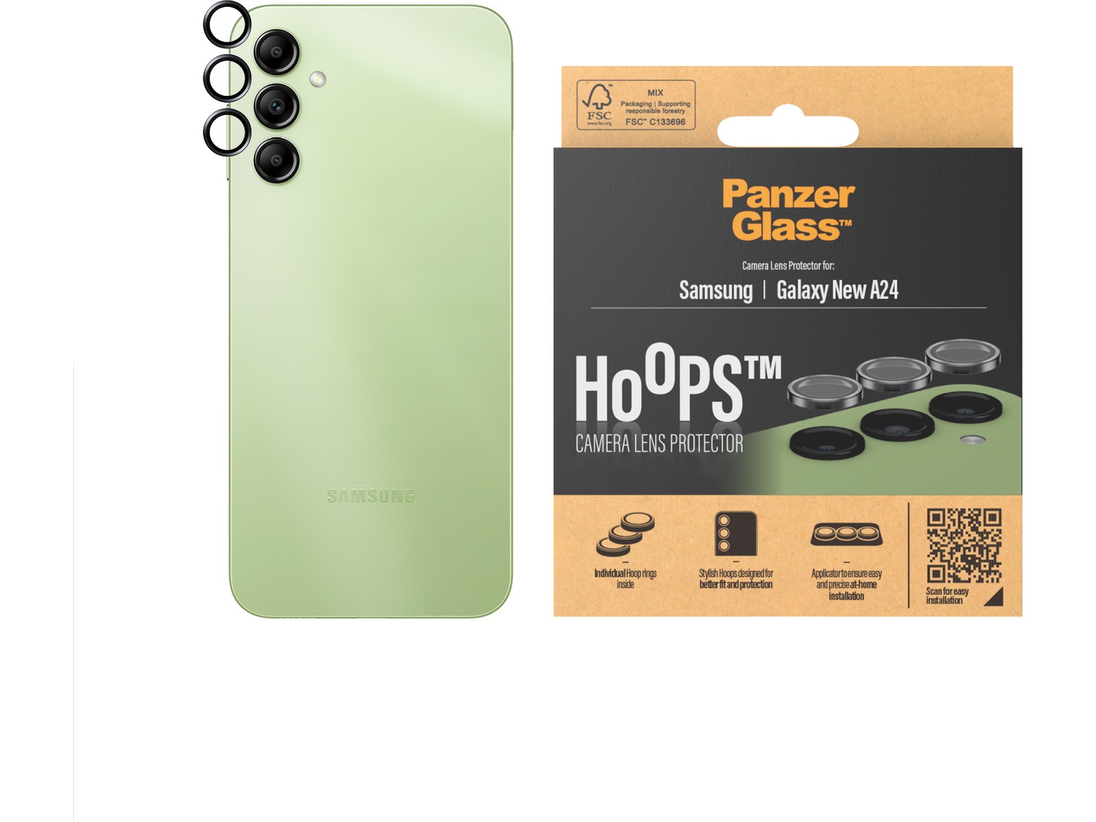 PanzerGlass Galaxy A25 Hoops Linsskydd Skärmskydd mobiltelefon
