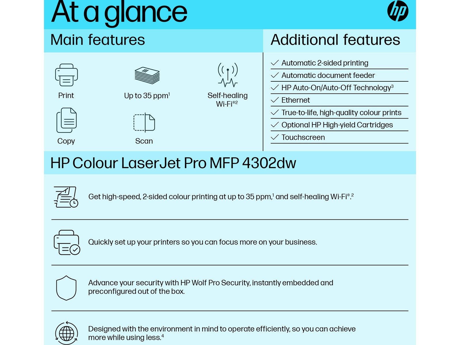HP Color LaserJet Pro MFP 4302dw skrivare Skrivare