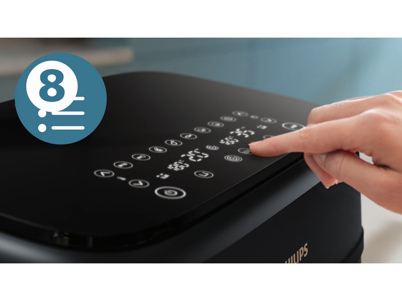 Philips dual basket airfryer 9L NA352/00 (grå/koppar) Airfryer