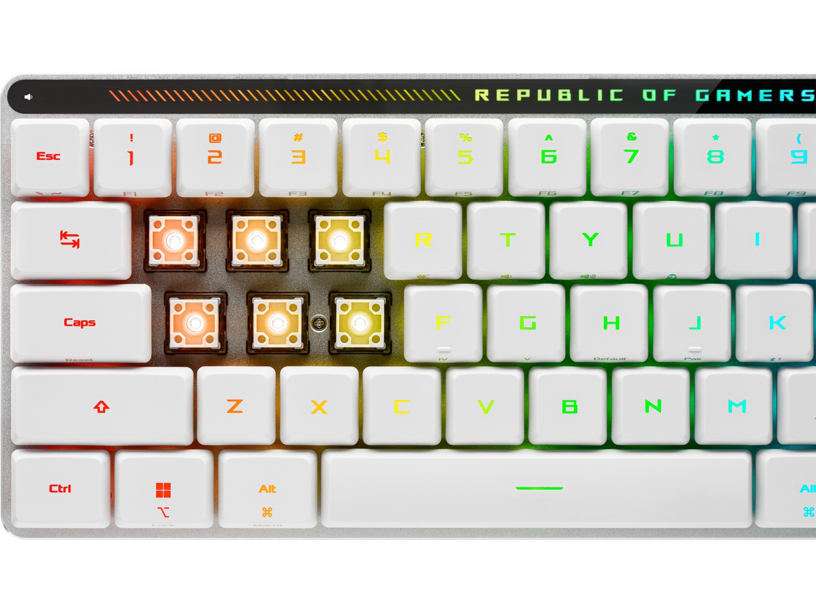 ASUS ROG Falchion RX Low Profile Optical trådlöst gamingtangentbord(vit) -B-Grade Demo tangentbord