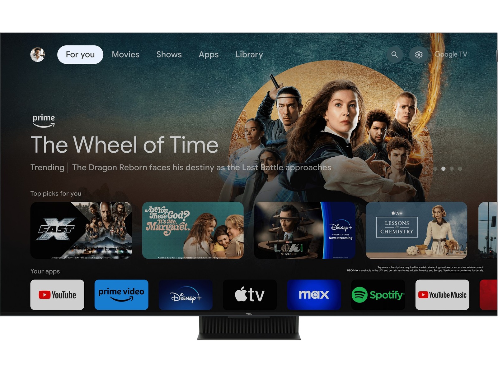 TCL 85" 85C855 QLED Pro 4K Google TV 144Hz Över 80 tums TV