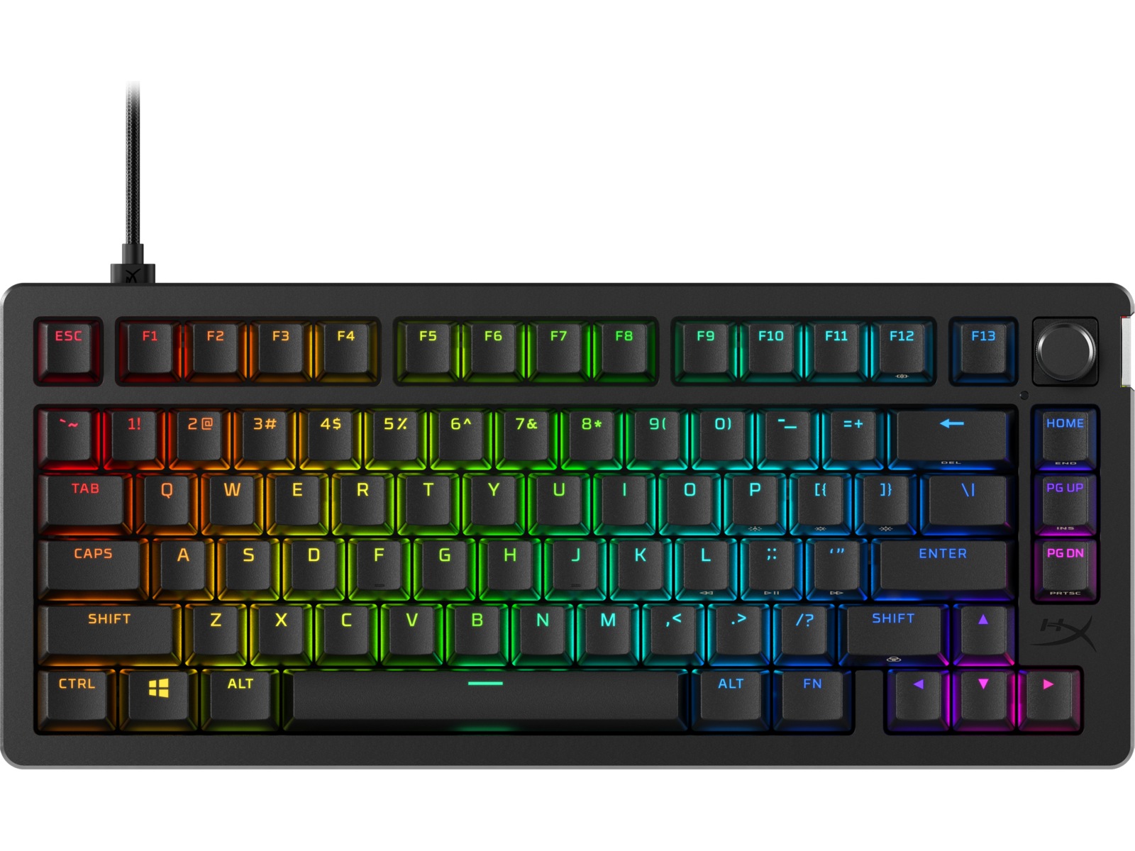 HyperX Alloy Rise 75 gamingtangentbord (svart) -B-Grade Demo tangentbord