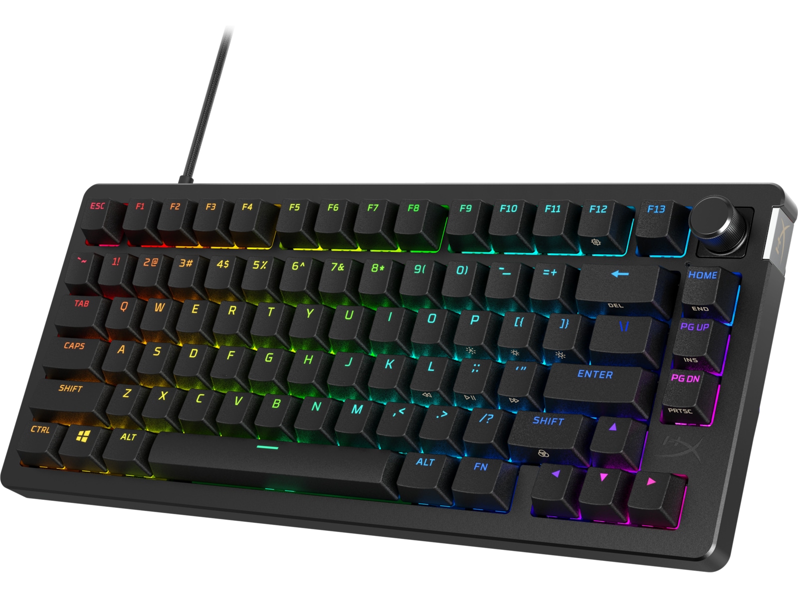 HyperX Alloy Rise 75 gamingtangentbord (svart) -B-Grade Demo tangentbord