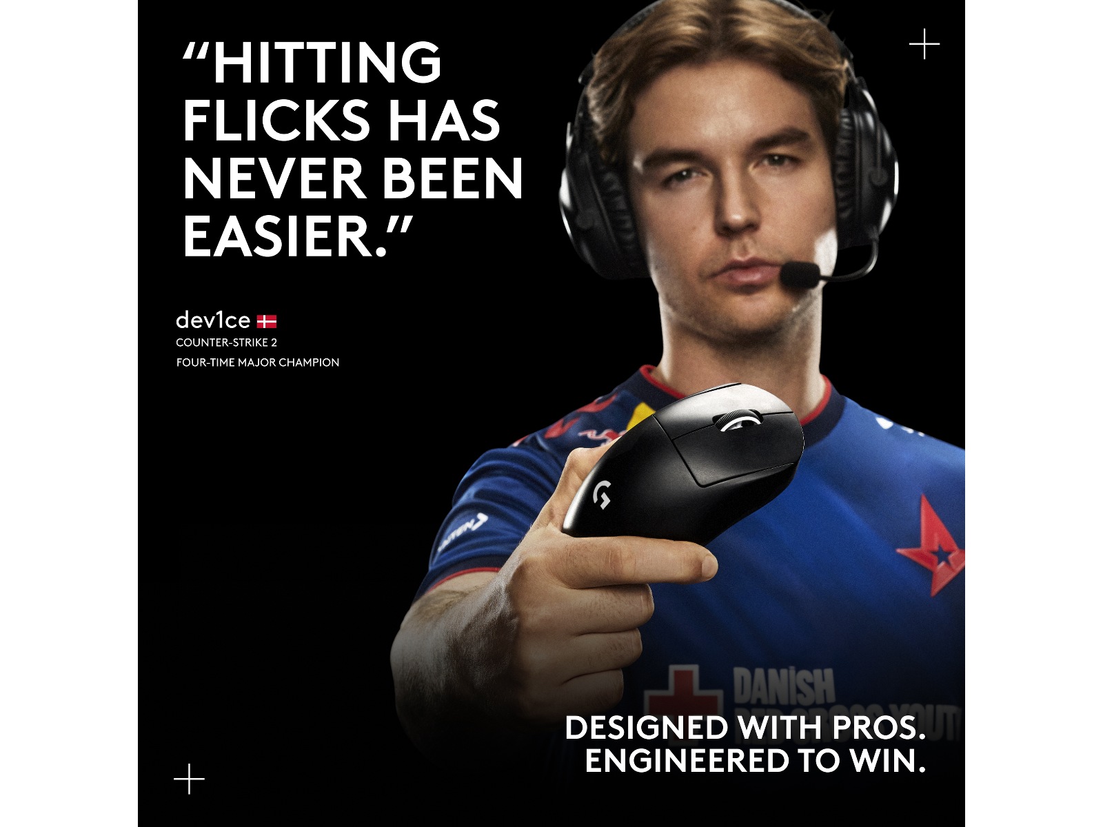 Logitech G Pro X Superlight 2 DEX trådlös gamingmus (vit) Gamingmus