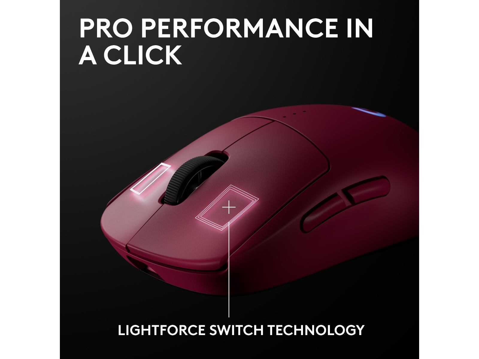 Logitech PRO 2 Lightspeed Trådlös Gamingmus (rosa) Gamingmus
