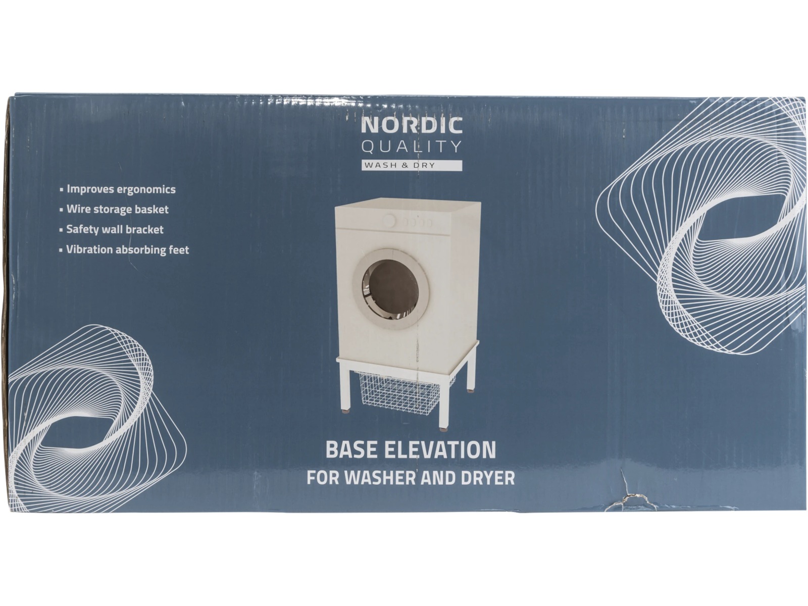 Nordic Quality Sockel för tvättmaskin/torktumlare med korg Tillbehör till tvättmaskiner & torktumlare