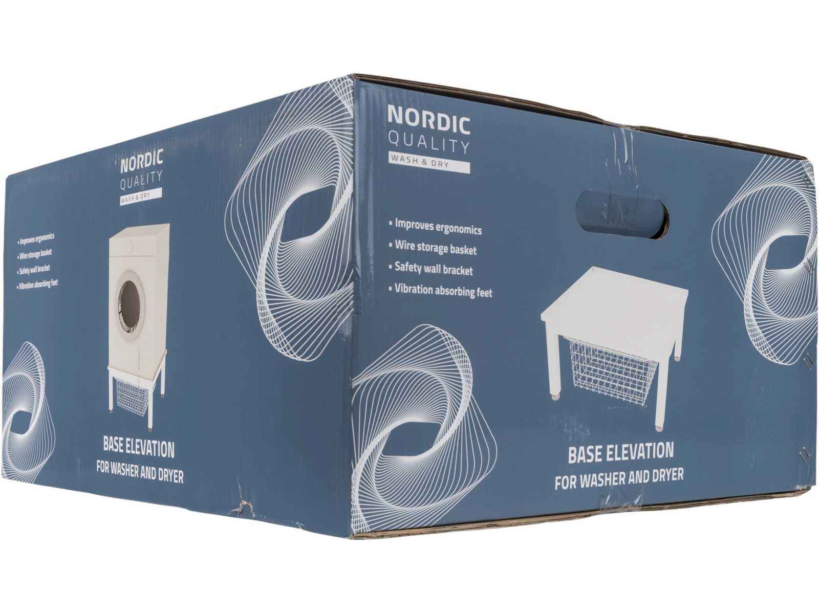 Nordic Quality Sockel för tvättmaskin/torktumlare med korg Tillbehör till tvättmaskiner & torktumlare