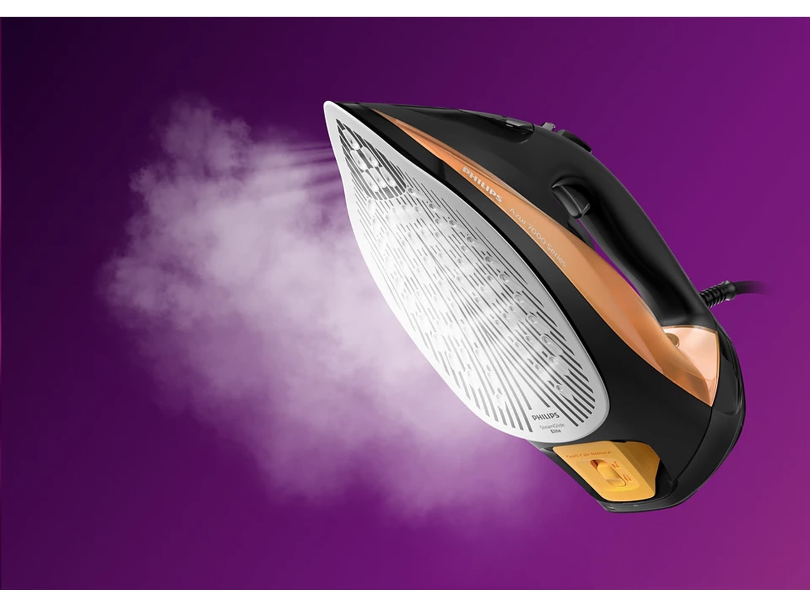 Philips 7000-serien DST7040/81 ångstrykjärn (svart/guld) Strykjärn