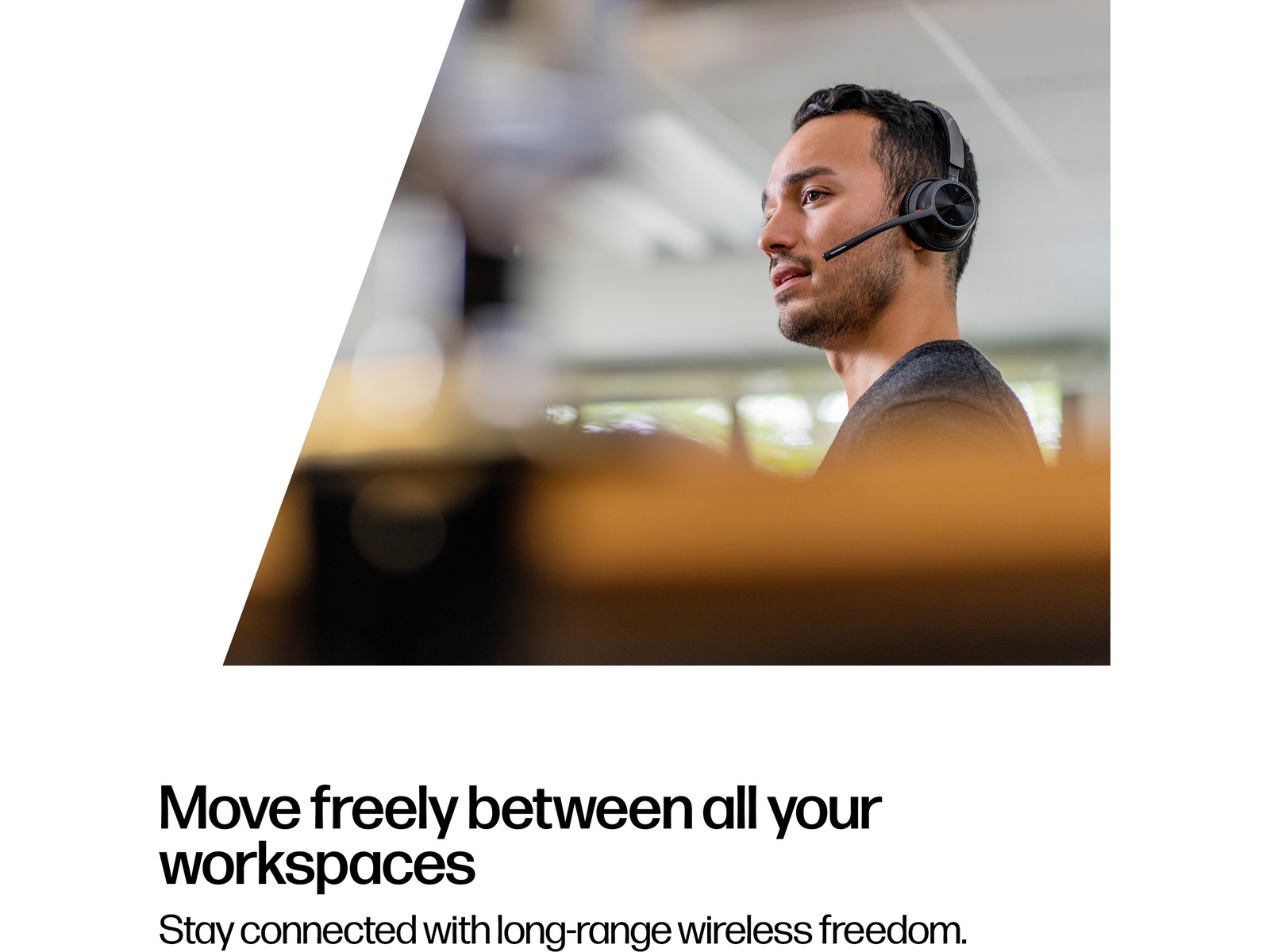 Poly Voyager 4320-M MS USB-C Headset med laddningsställ Trådlöst headset