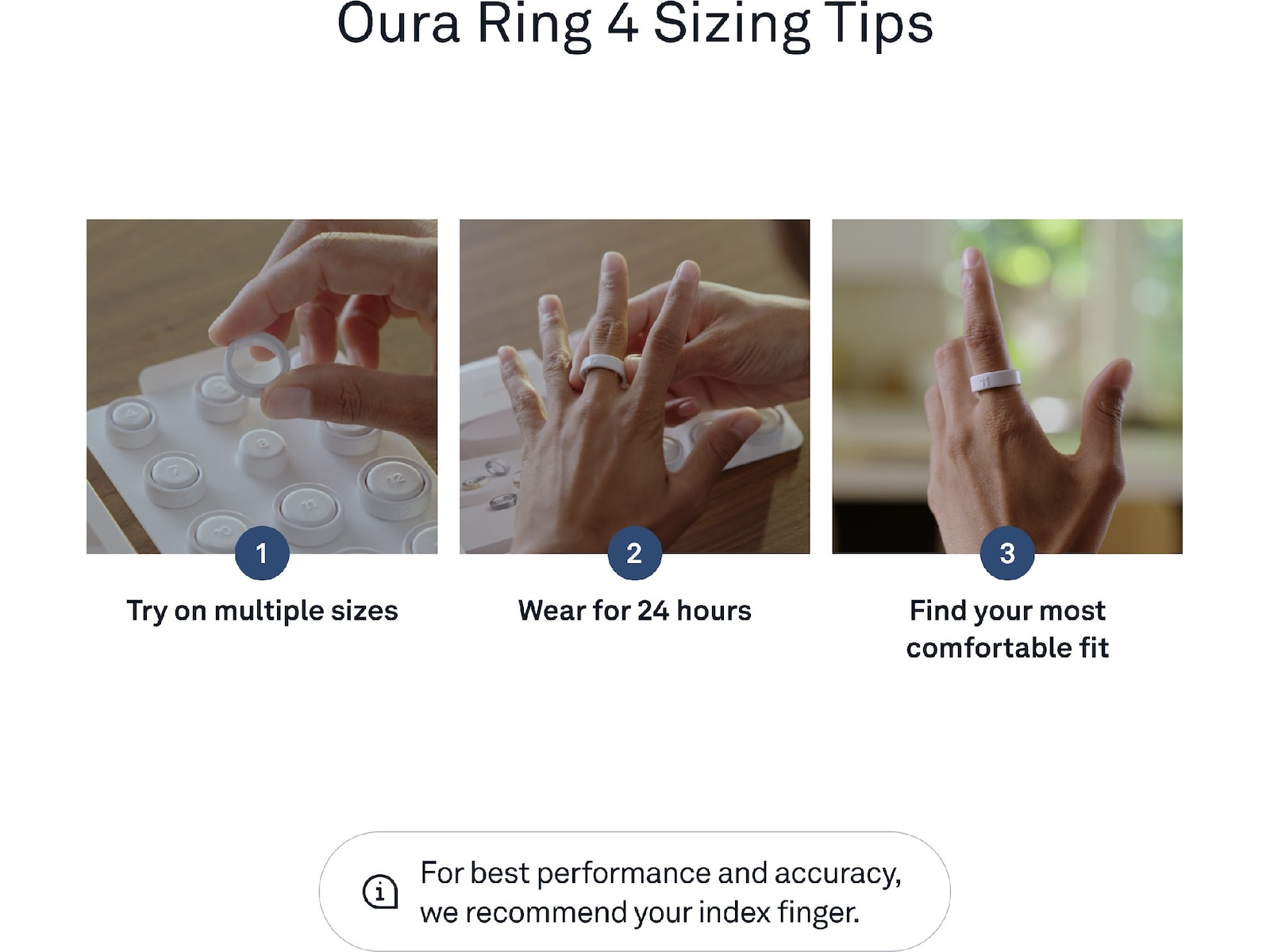 Oura Ring 4 storlekskit Smart ring