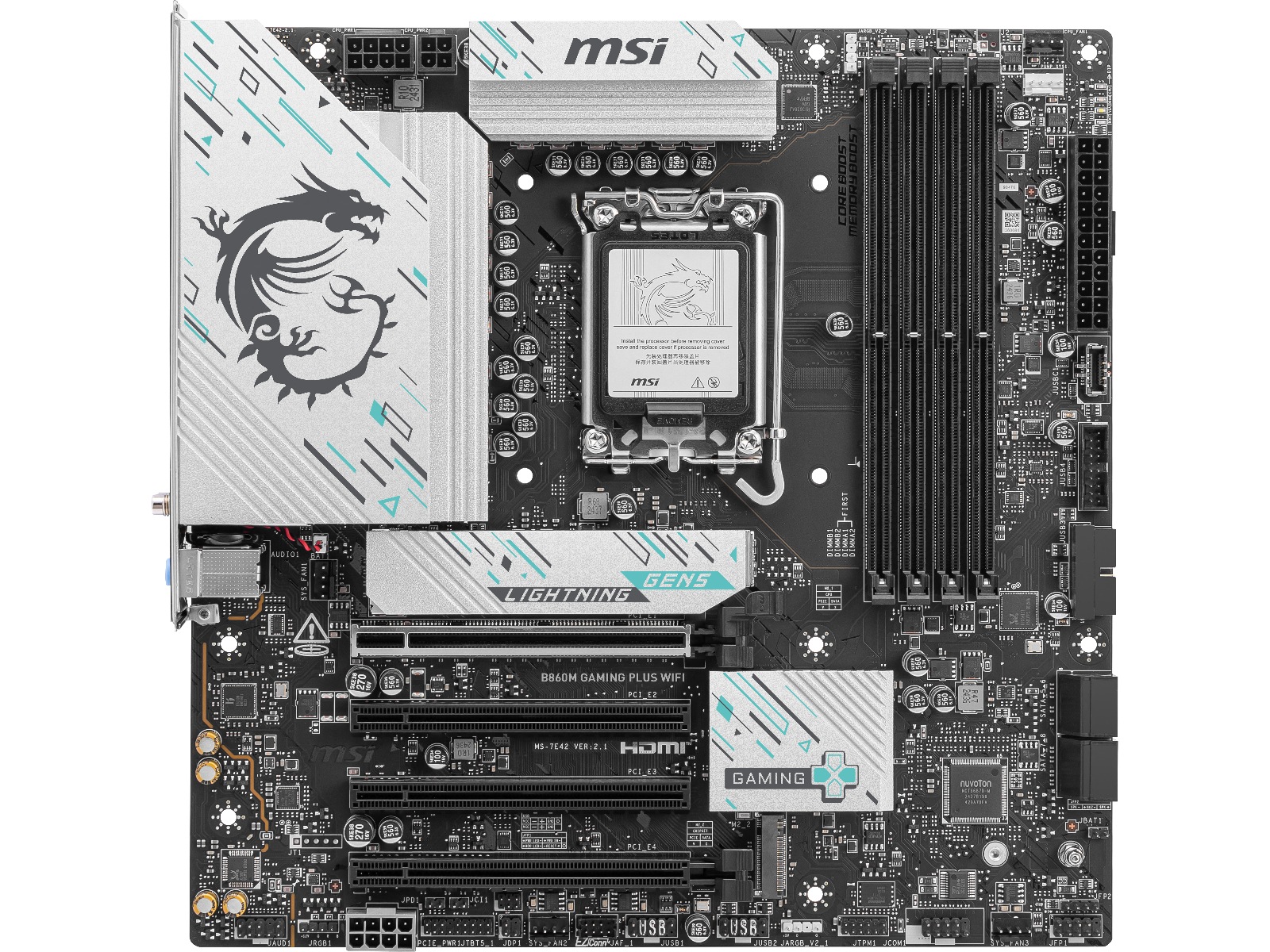 MSI B860M GAMING PLUS WIFI Moderkort Intel Socket