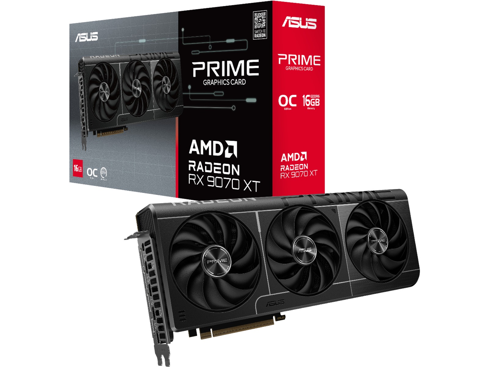 ASUS Prime AMD Radeon RX 9070 XT OC Grafikkort