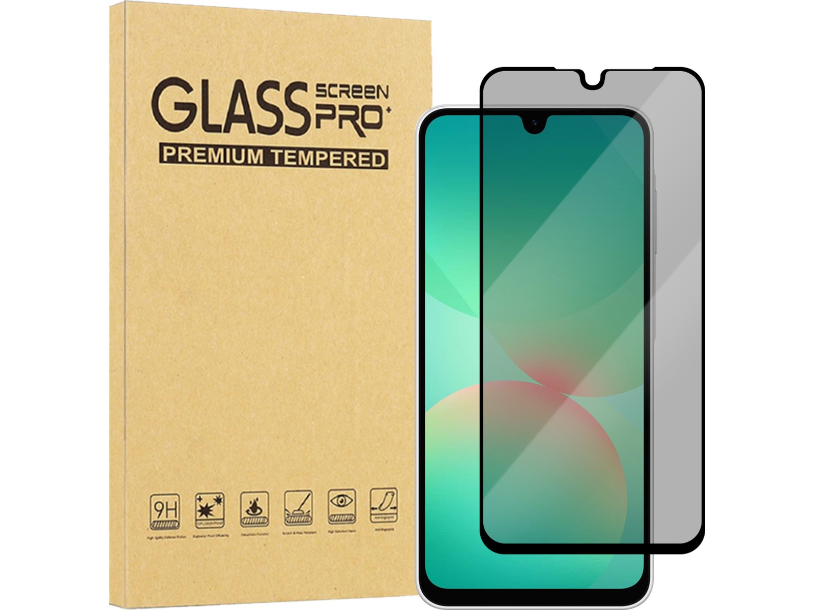iiglo Galaxy A26 Privacy skärmskydd Skärmskydd mobiltelefon
