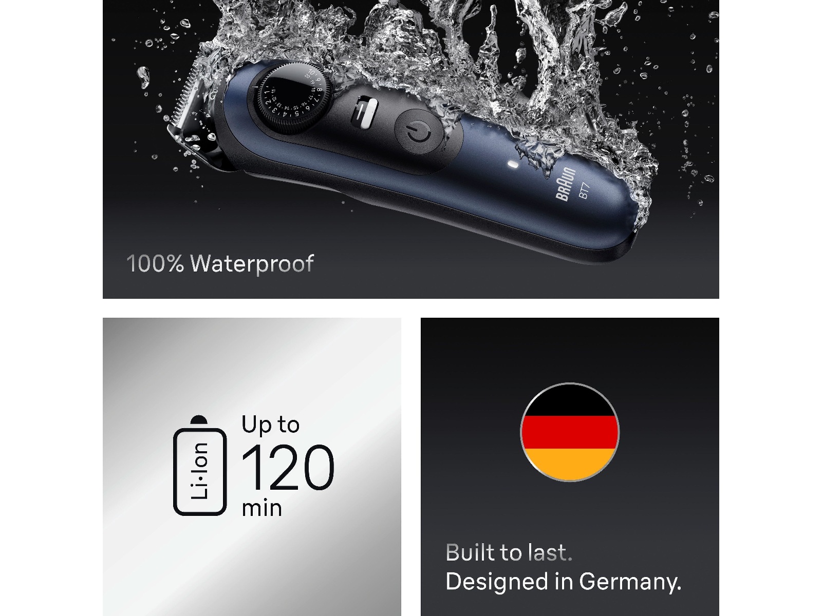 Braun Series 7 Skäggtrimmer (blå) Rakapparat