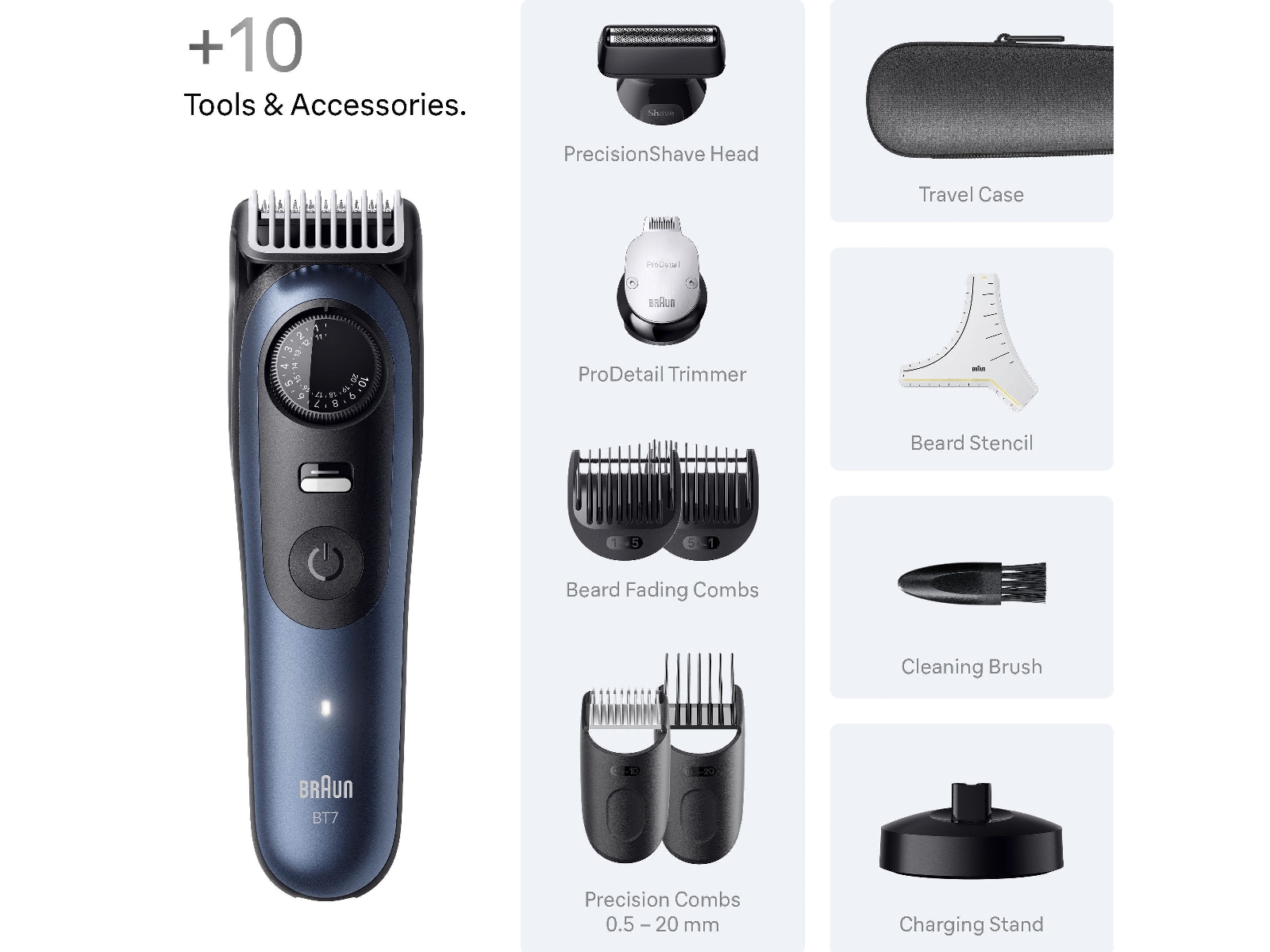 Braun Series 7 Skäggtrimmer (blå) Rakapparat