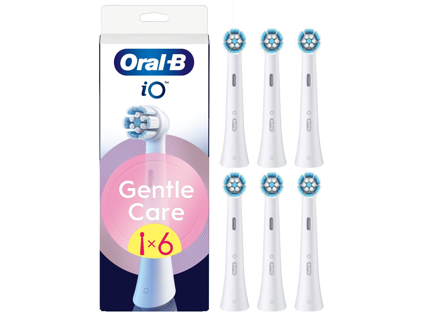 Oral-B iO Gentle Care borsthuvuden 6 st (vit) Tandborsthuvud