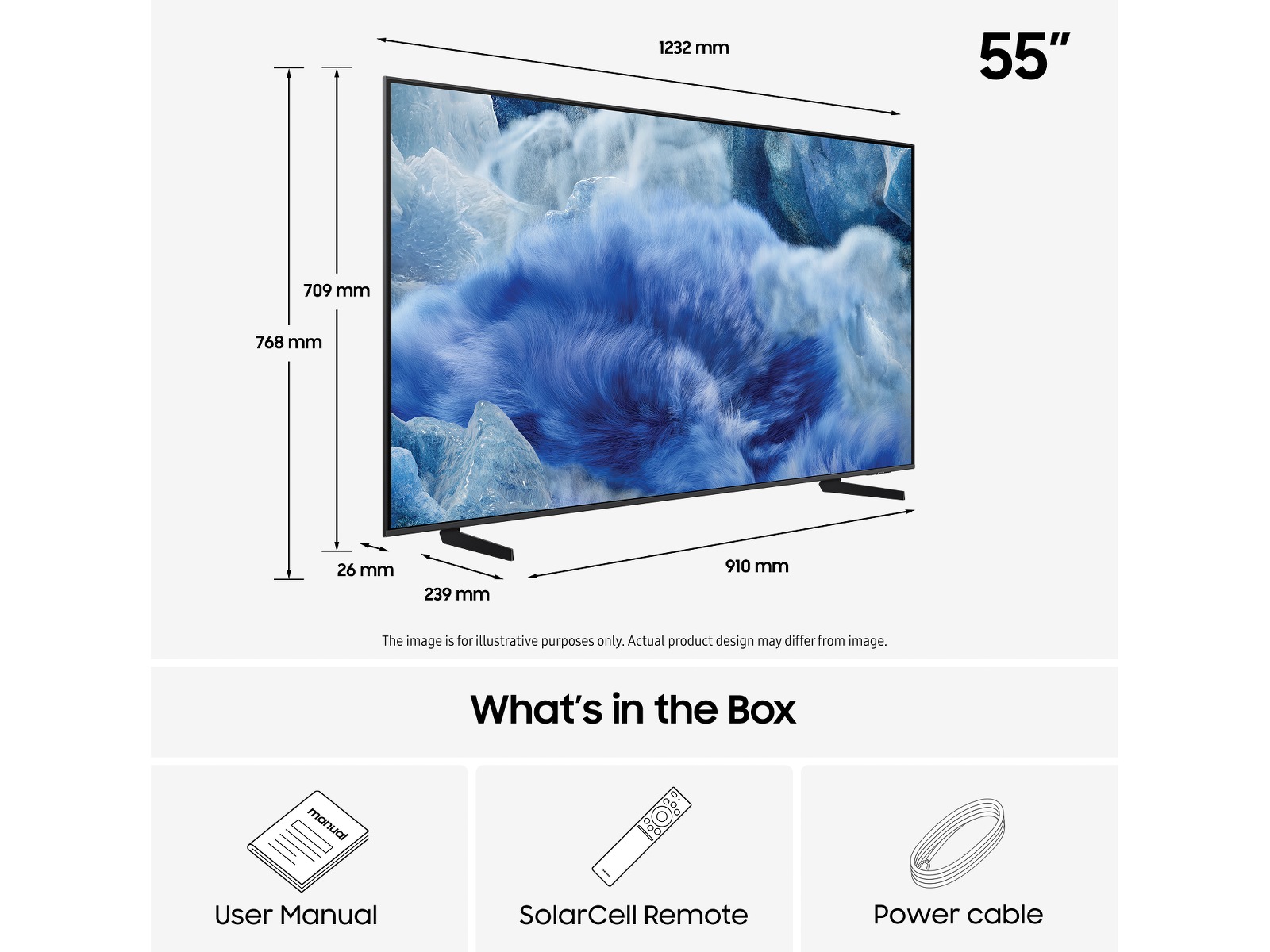 Samsung 55" Q8FA QLED 4K smart-tv (2025) 50 - 59 tums TV