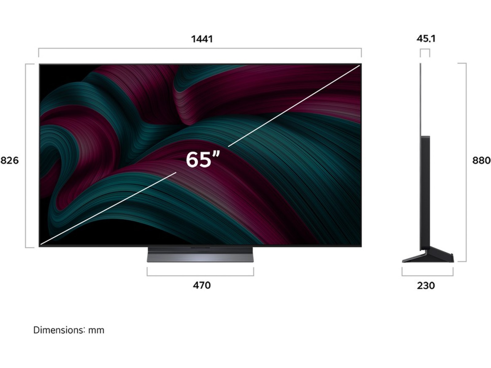 LG 65" C5 AI 4K OLED smart-TV (2025) 60 - 69 tums TV