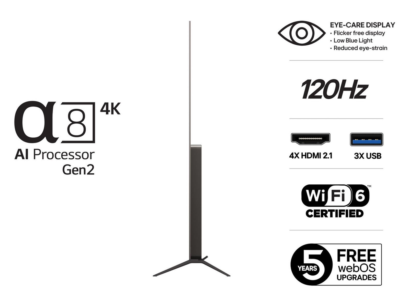 65 tum LG OLED B5 AI 4K Smart TV 2025 60 - 69 tums TV