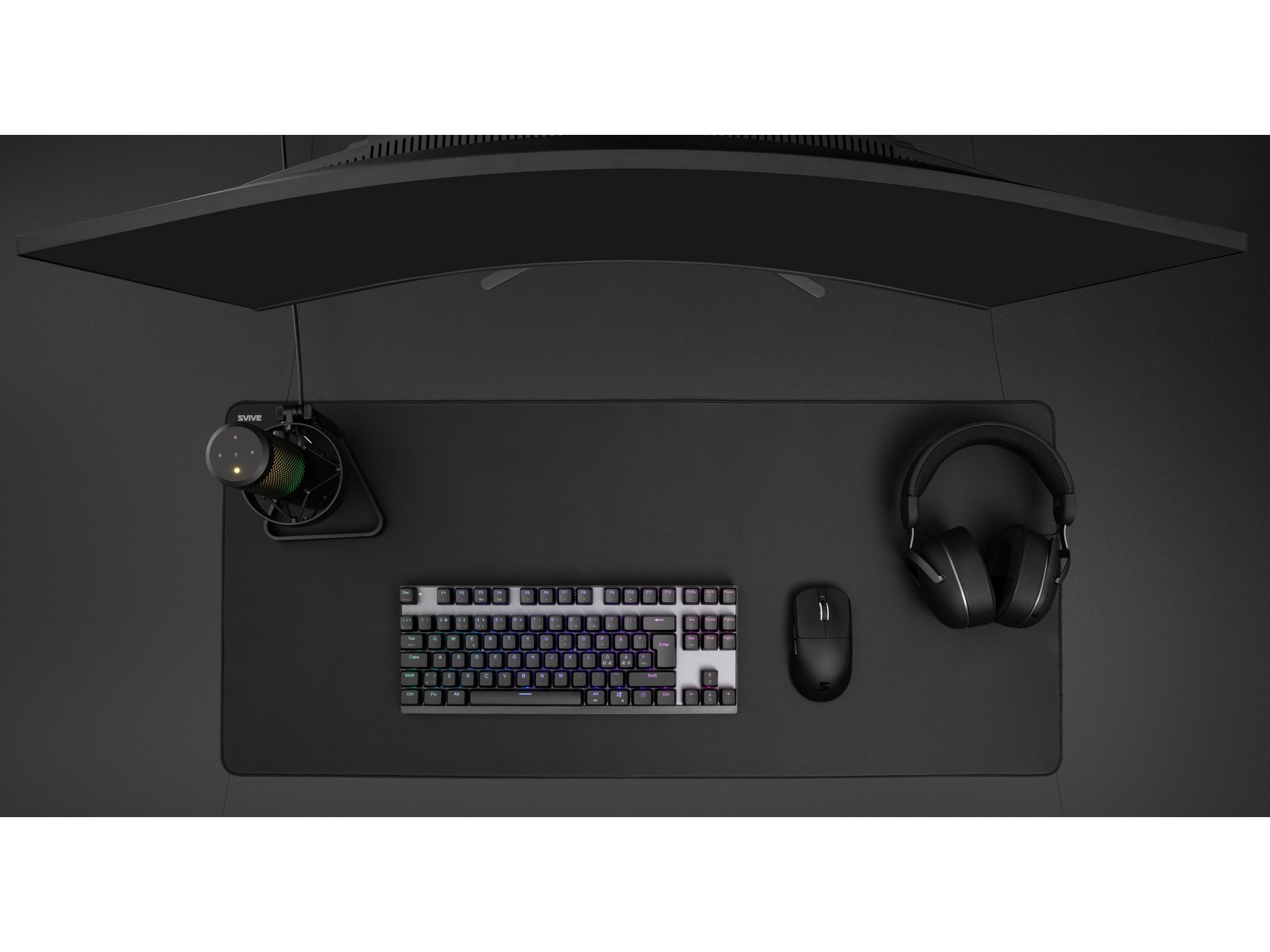 Svive Flow Gaming Musemåtte Performance XL (sort) Gamingmusmatta