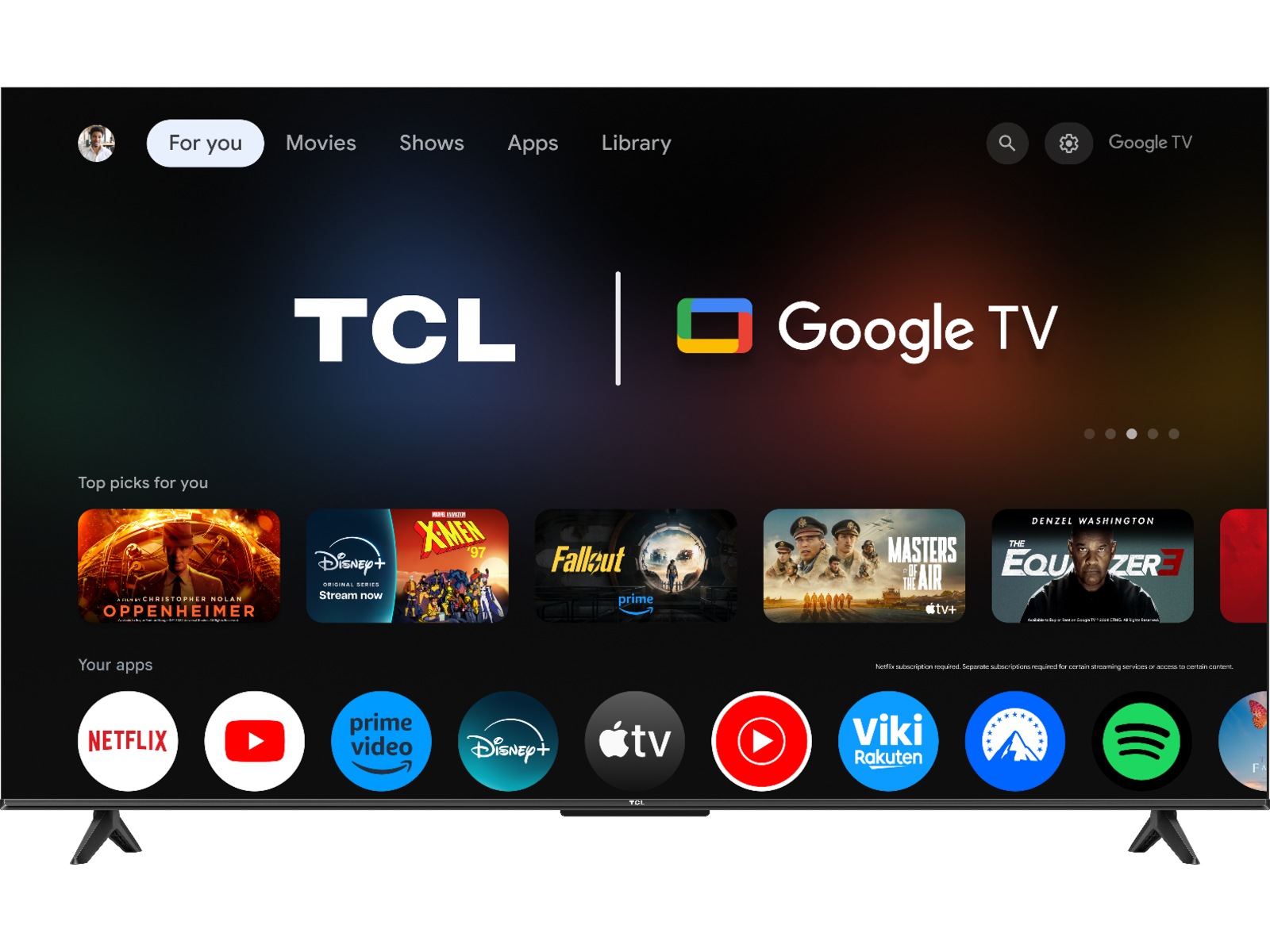 TCL 4K LED Google TV 55V6C 50 - 59 tums TV