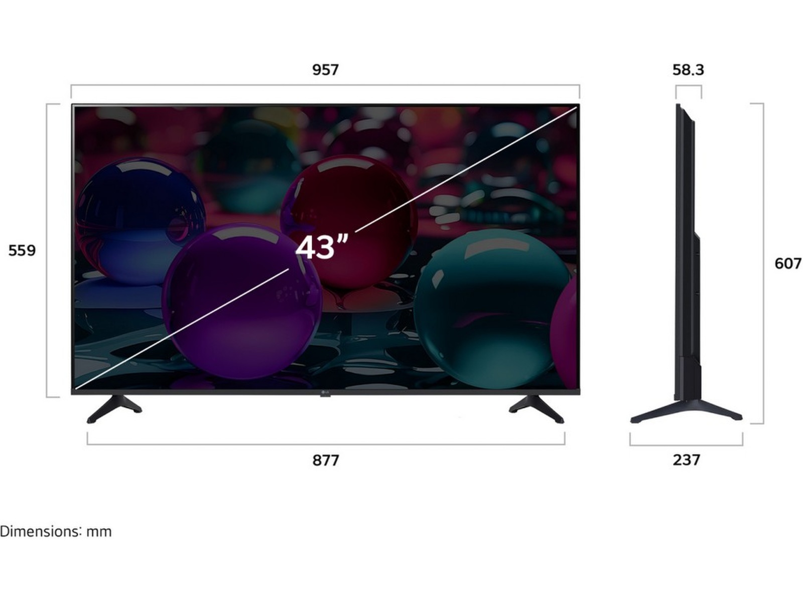 LG 43" UA73 AI 4K UHD Smart TV (2025) 20 - 49 tums TV