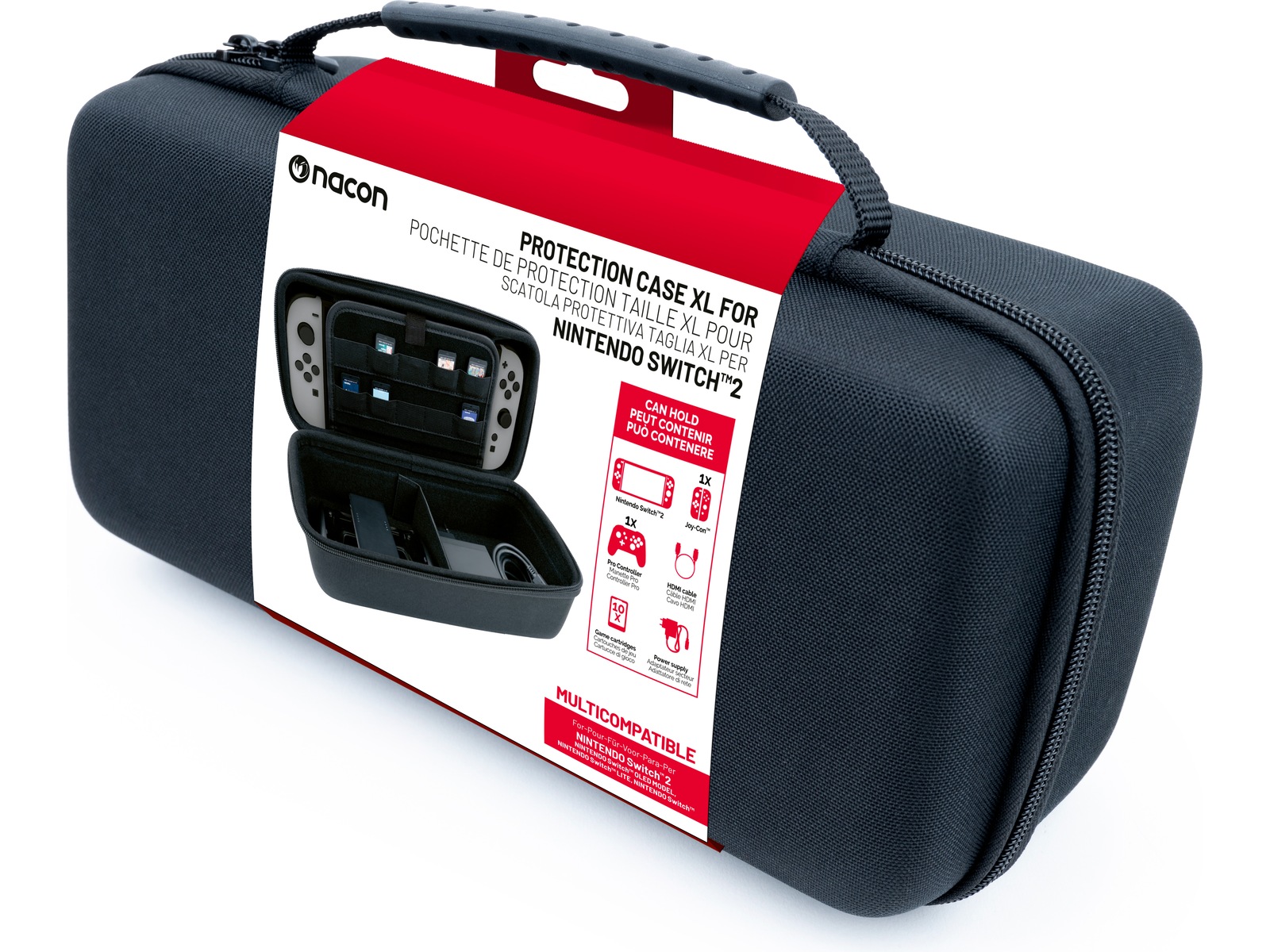 Nacon Hard Case Puch XL for Nintendo Switch 2 (svart) Tillbehör till spelkonsoler
