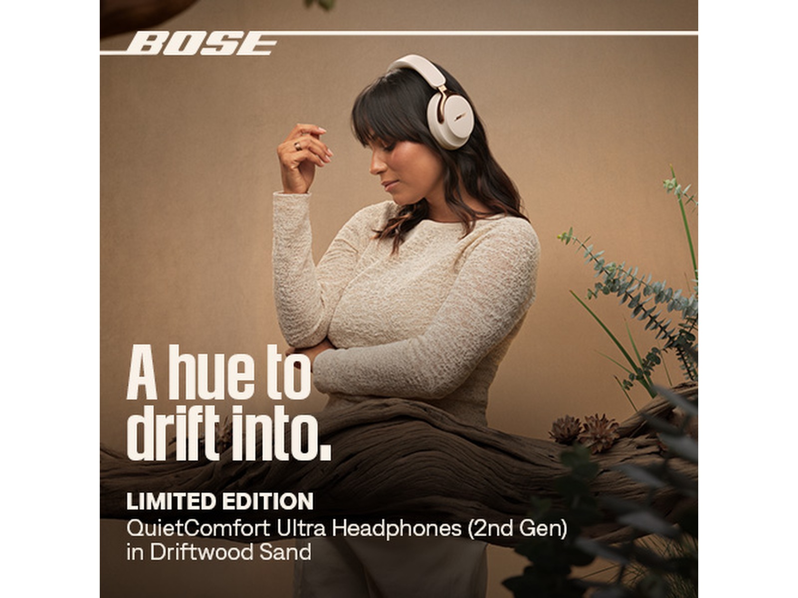 Bose QuietComfort ULTRA II trådlösa hörlurar (driftwood sand) Hörlurar