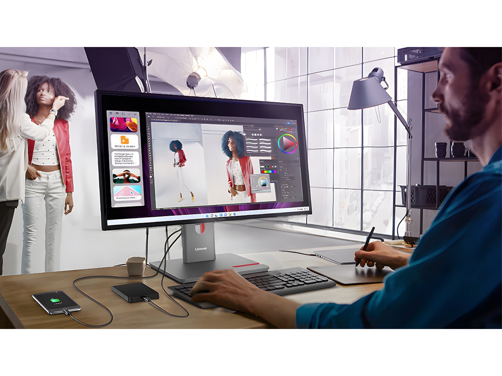 Lenovo 34" skärm ThinkVision P34WD-40 Bildskärmar