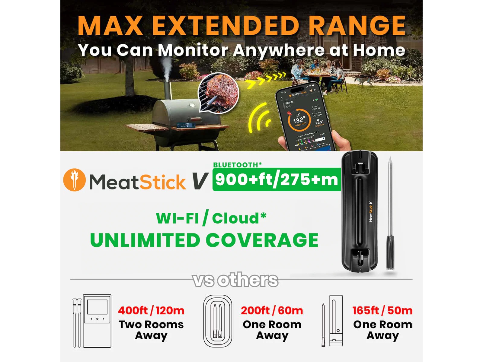 THE MEATSTICK V Set trådlös stektermometer Övriga köksapparater
