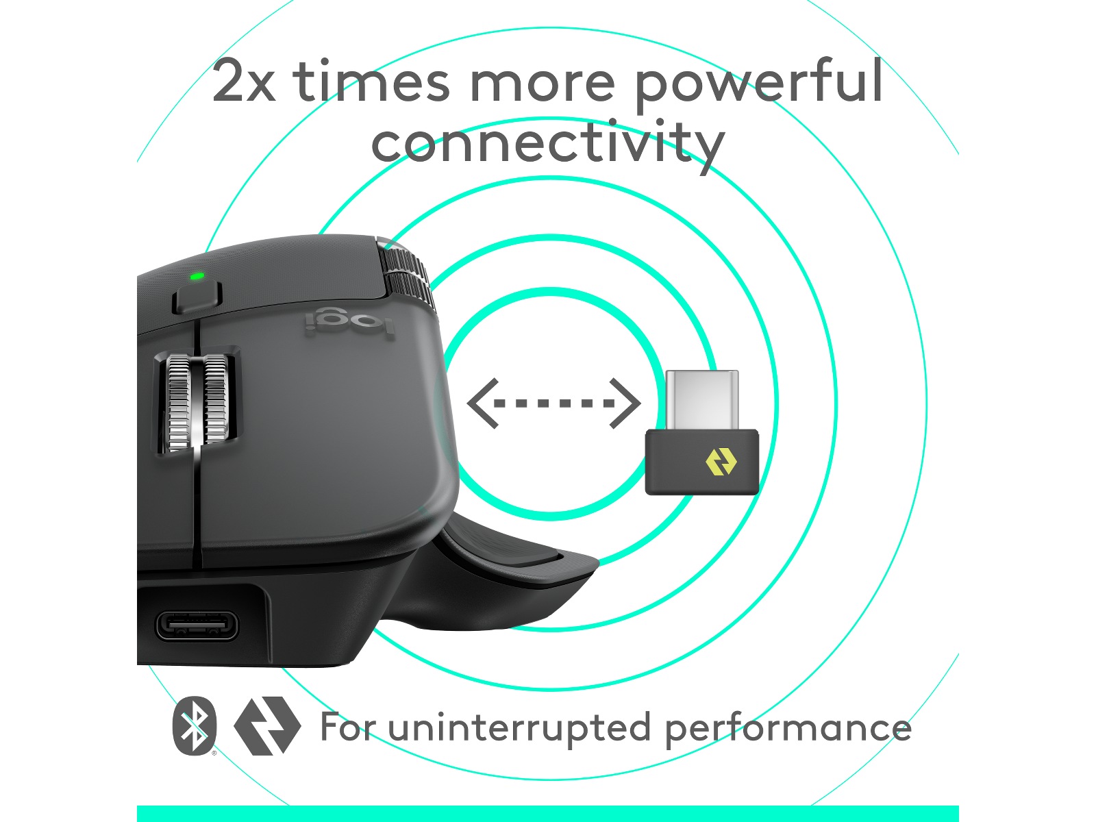 Logitech MX Master 4 Trådlös Ergonomisk Mus (grafitgrå) Mus