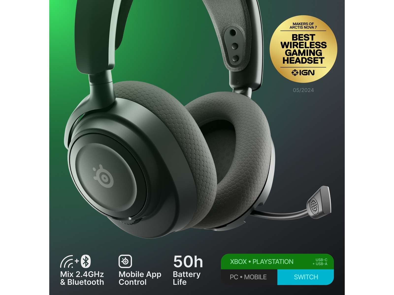 SteelSeries Arctis Nova 7X Gen 2 Trådløst Gamingheadset (sort) Gamingheadset