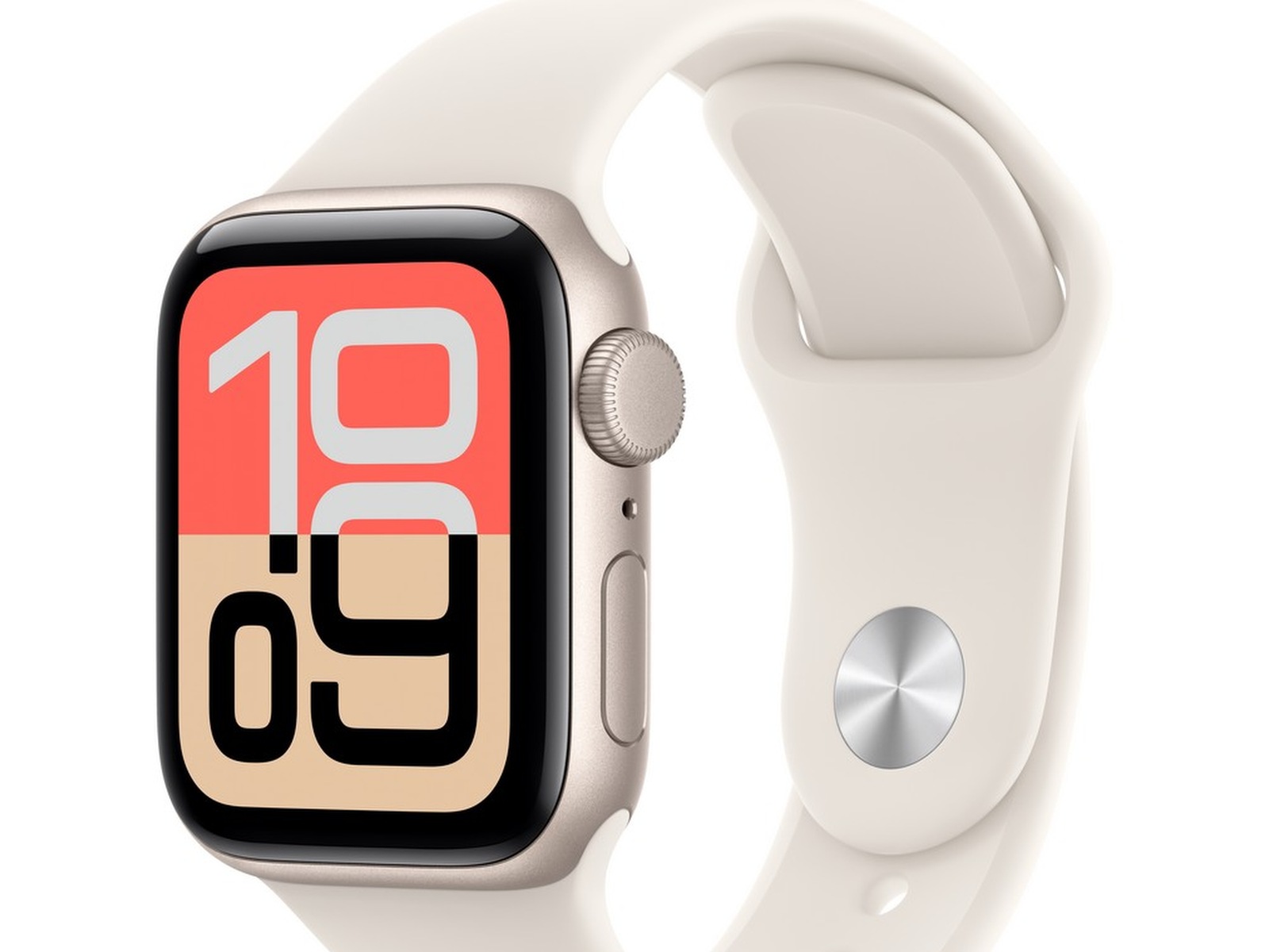 Apple Watch SE 3 GPS 40mm Stjärnljus aluminiumboett med Stjärnljus Sport Band - S/M Smartwatches