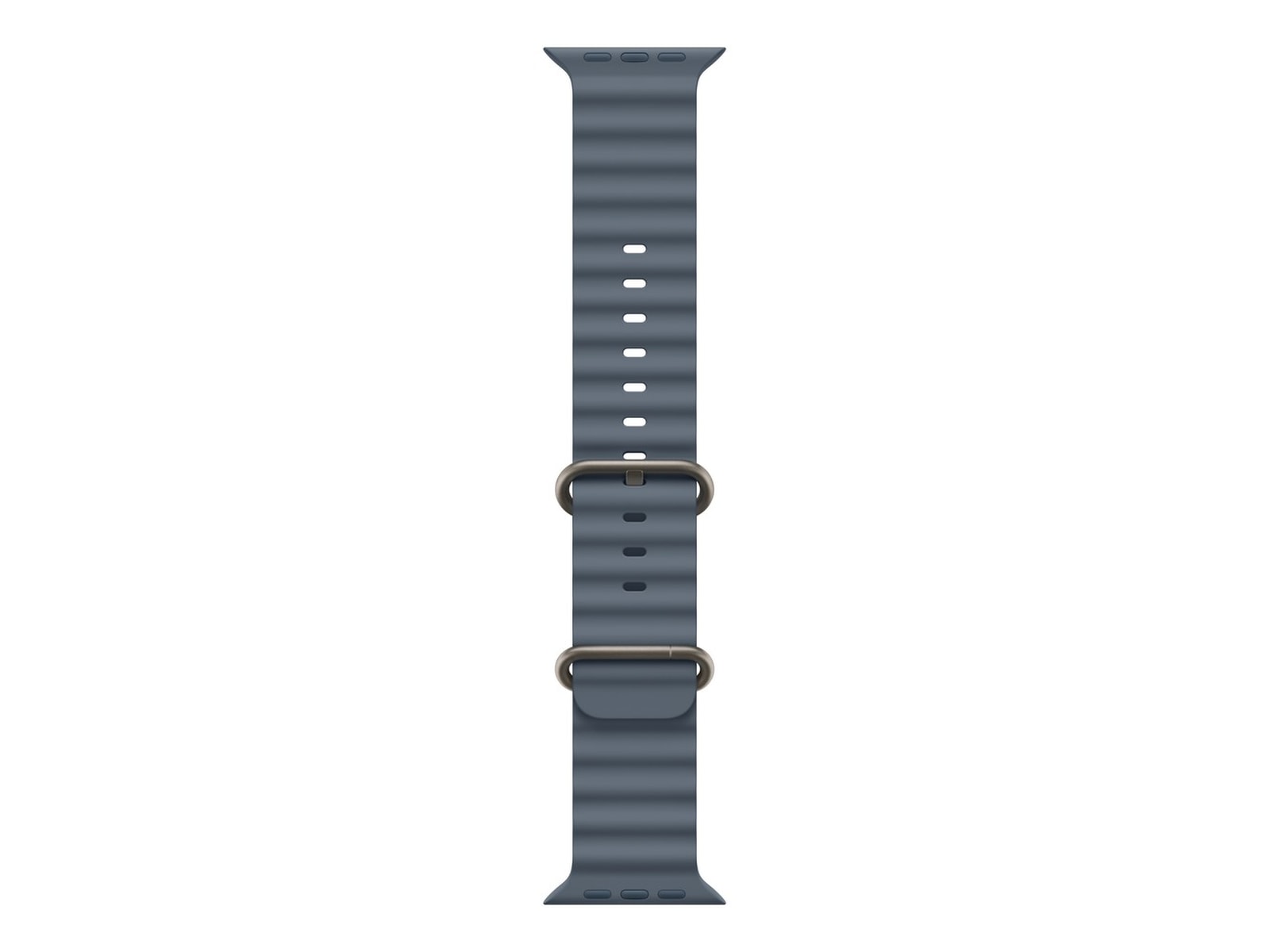 Apple Watch 49mm Natural Titanium Ocean Band (anchor blue) Armband