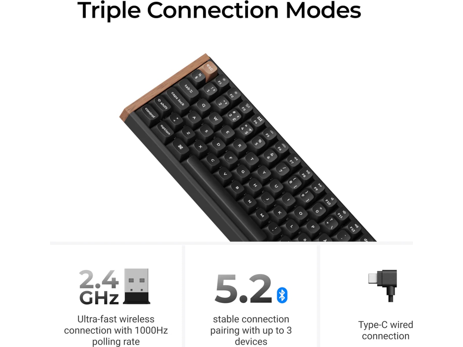 Keychron K4 HE Trådlöst Gamingtangentbord (svart) Gamingtangentbord