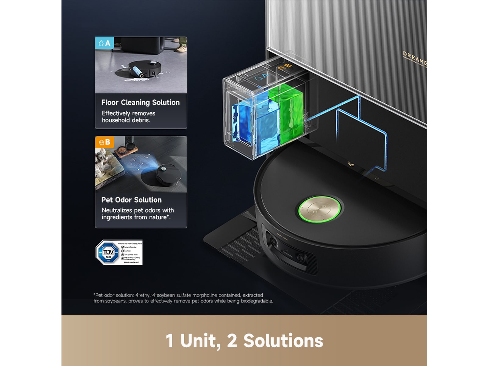 Dreame Aqua10 Ultra Roller Robotdammsugare (svart) Robotdammsugare